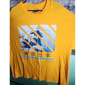 Popular Poison T Shirt Tokyo Japan Men's 4X Yellow Tie‎ Dye